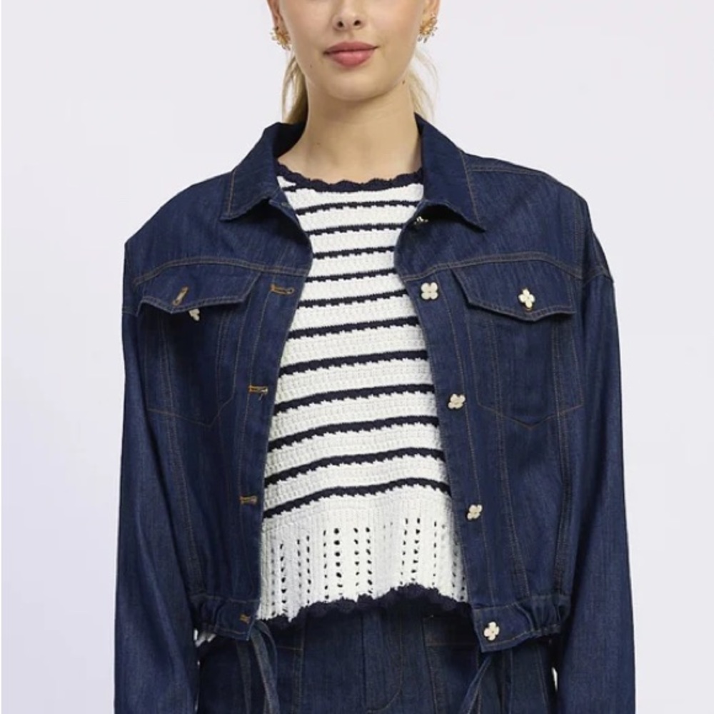 Tessa Denim Jacket by Jacquie With Flower Buttons